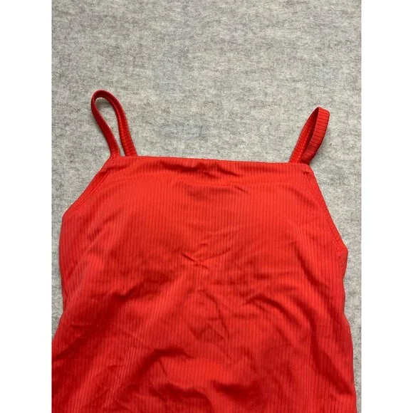 Kona Sol Coral Red OnePiece Swimsuit Small Beach Ocean Pool Swim - Picture 2 of 7
